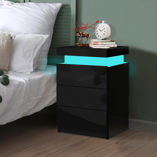 Oestreich 3 Drawer Bedside Table