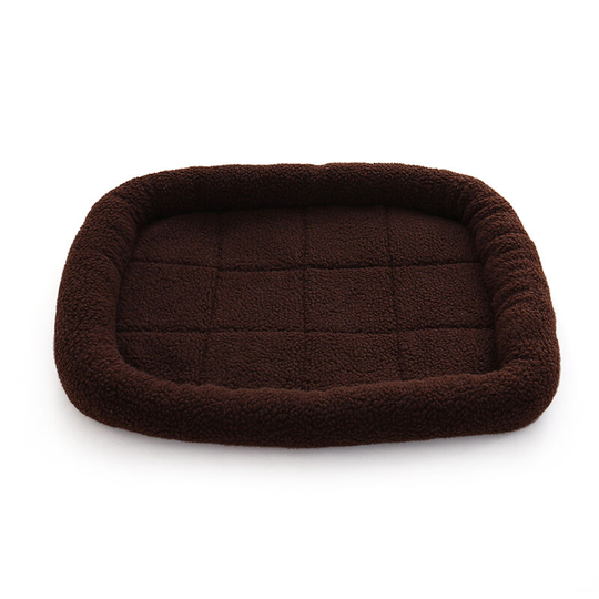 Waterproof Fleece Pet Bed Winter Warm Dog Bed Cat Bed Mat Lounger Sofa Cushion Kennel Pet Products,model:Dark Coffee S - model:Dark Coffee S