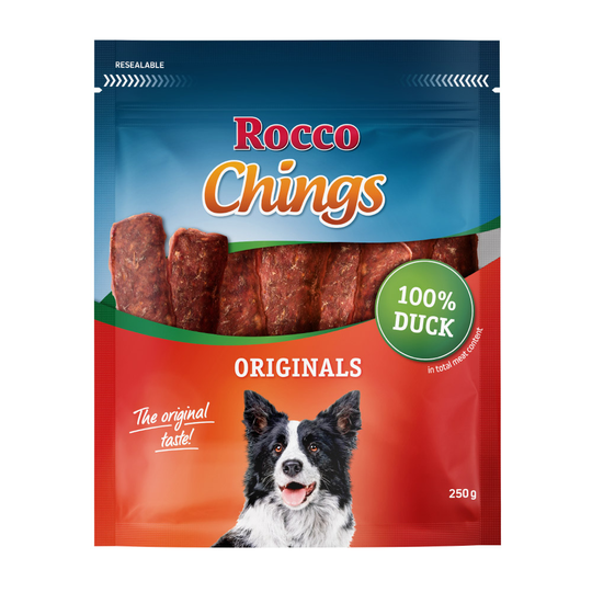 4 x Rocco Chings Originals Dog Chews - Special Price!* - Duck Breast (4 x 250g)