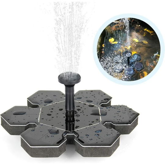 Solar Fountain, Solar Pond Pump Outdoor Water Pump Solar Pump with 1.4W Monocrystalline Solar Panel Fountain, Floating Decoration for Garden, Bird
