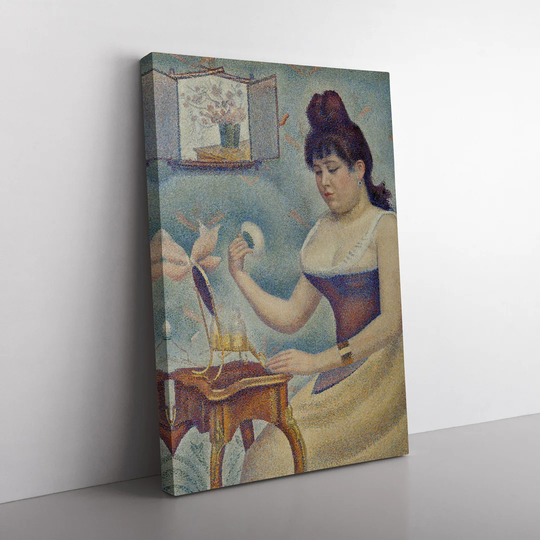 Woman Powdering Herself by Georges Seurat - Wrapped Canvas Painting