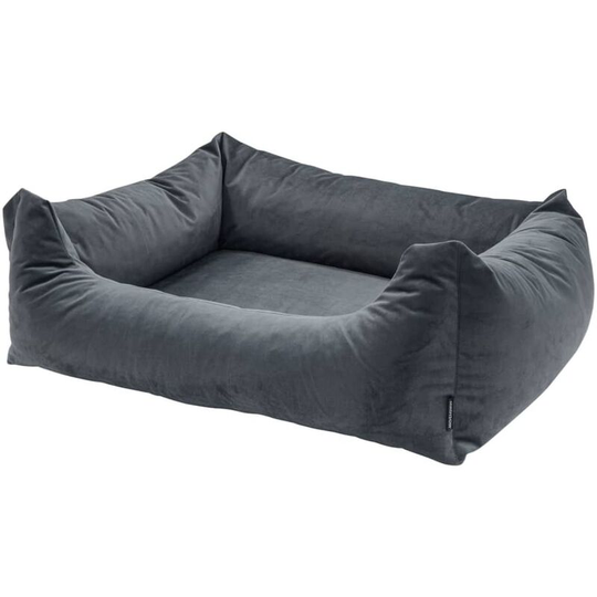 Dog Bed Velvet 100x80x25 cm Grey Madison Grey