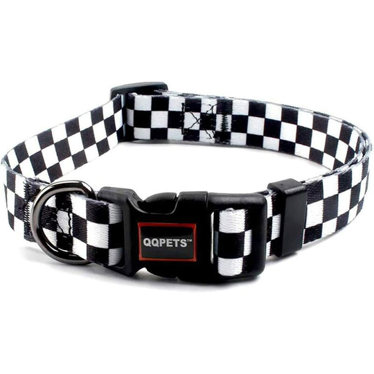 Classic Collars Training collar for small dogs, adjustable, sturdy and durable (black and white), size s
