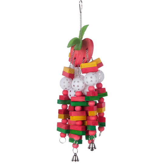 Birds Chewing Toy Parrot Chew Toy with Bell Bird Cage Hanging Training Toy Accessories for Large Medium Birds Multicolor
