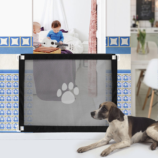 Dog Door Gate Easy to Install & Lockable Dog Gate Stair Gate Pet Barrier 80cm x 100cm a