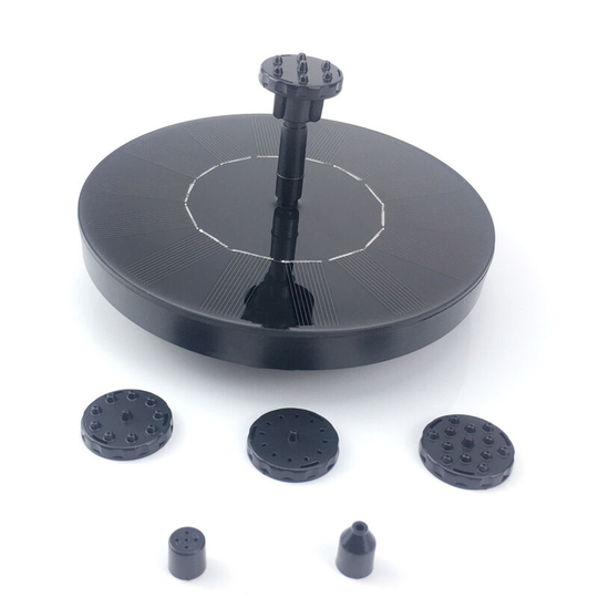 Solar Fountain with 6 Nozzle Fountain Water Pump Kit for Outdoor Small Pond Swimming Pool Garden