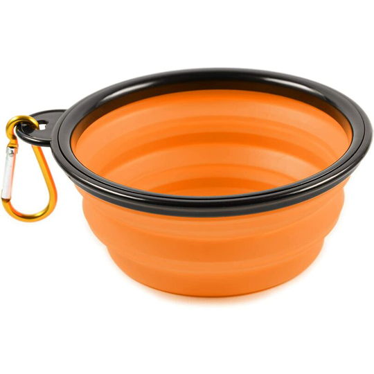 Collapsible Silicone Bowl for Dogs and Cats - Orange - 350 ml - 60014333