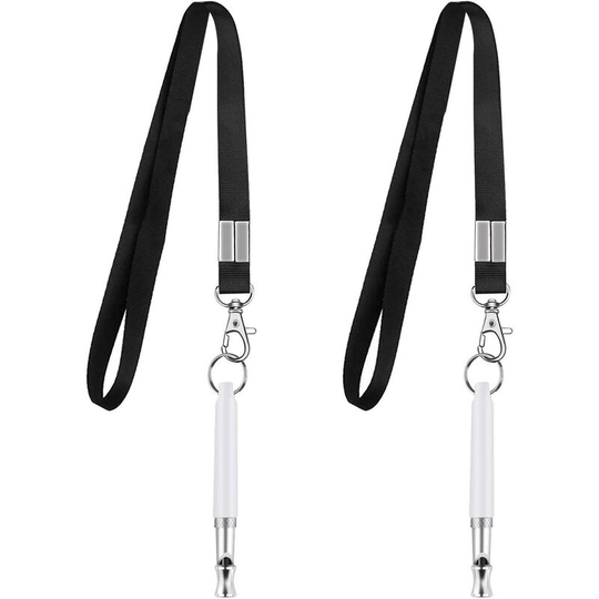 Perle Rare - 2 Pcs Dog Whistle, Professional Reminder Whistle Anti Bark Whistle Ultrasonic Dog Whistle Long Range for Education and Training with Two