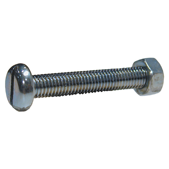 Nut & Bolt Pan Head Bright Zinc Plated M4 x 40mm x 3 B0520-U - Home Label
