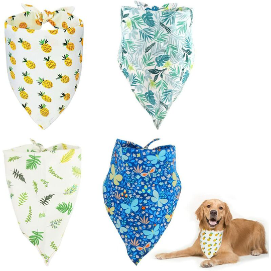 Dog Bandana,4 pcs Pet Triangle Bandana,Dog Cat Scarf,Pet Triangle Scarf,Headscarf Pet Accessories