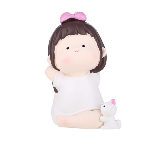 Tomfeel - Yoga Girl Resin Ornament Cute Girlish Desktop Ornament Children's Room, Living Room, Desk Decoration Ornament Car Ornament Gifts, a - a