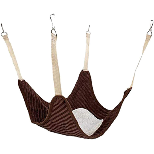 Caldex - Little Friends Plain Pet Hammock (50 x 50cm) (Chocolate) - Chocolate