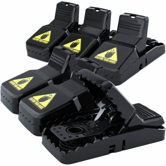 Flkwoh - 6 Pack Mouse Trap, Reusable Mouse Trap, Instant Kill Rat Trap, Safe And Painless, Rodent Bait Cup, Indoor And Outdoor, Easy To Clean And Use