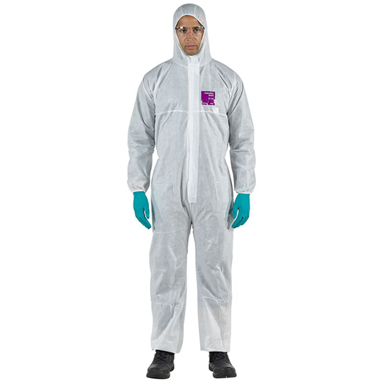 1500 Stitched - Model 138 Size 5XL Protective Suits - White - Ansell