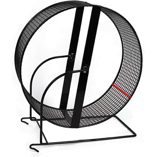 Echoo - Metal Hamster Wheel with Stand, Silent Spinner Hamster Wheel Silent Running Exercise Wheel, Easy to