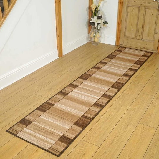 Tugrul Lima Looped/Hooked Brown/Beige Rug