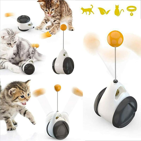 Linping Car Pet Swing, Cat Mart Toy with Automatic Wheels No Need Charging for Cats Interactive Pet Toys