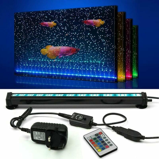 5050 Color Changing led Remote Control Waterproof Aquarium Light with 24 Keys Controller for Freshwater and Saltwater Aquarium 30cm