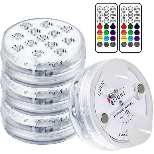 Underwater Light, Led Underwater Lights Pool Lighting Magnetic Waterproof Light With Remote Control
