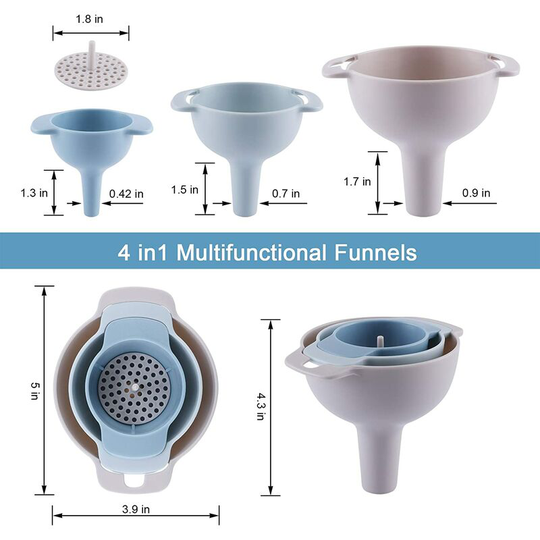 1Pc Small Funnel For Kitchen Use, Bottle Funnel, Filter For Transfer Oil, Food, Water, Liquid, Dry Ingredients And Powder