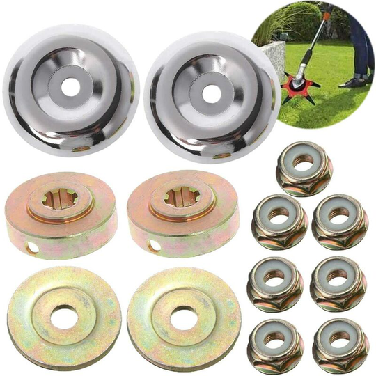 8pcs Universal Brush Cutter Head Accessories with 5pcs Fastener Nut Trimmer Head for Stihl Brushcutter