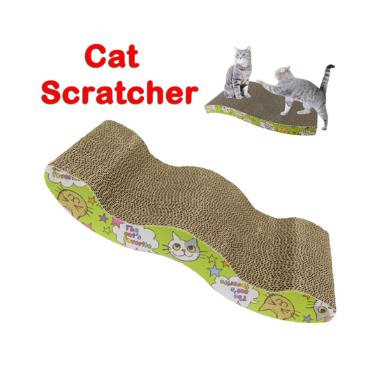 Cat Kitten Cardboard Corrugated Scratcher Scratching Pad Sofa Bed Board Mat UK