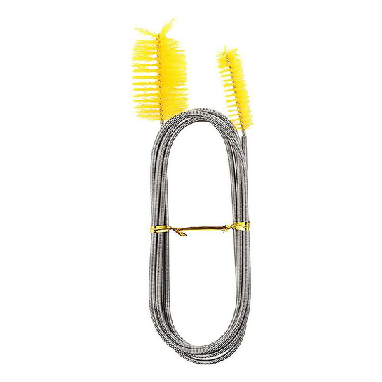 Thsinde - Flexible Double Aquarium Tank Cleaner Brush Yellow-200 Cm