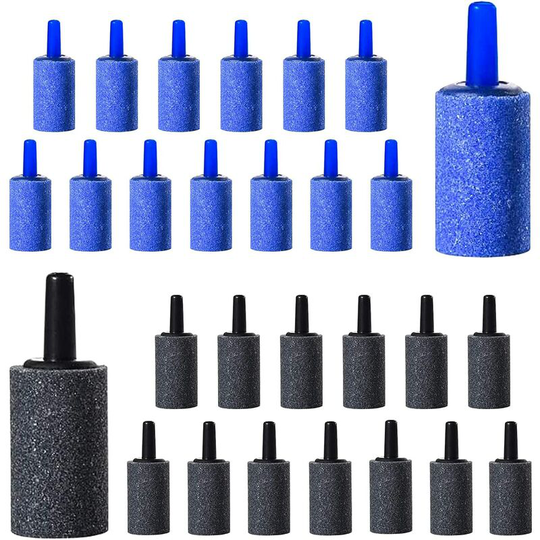 Perle Rare - Bubbler Aquarium Blue Air Stones Aquarium Air Stone Blue Sandstone Bubble for Aquarium Pump And Hydroponic Pond Pond Fish Tank 15 pcs