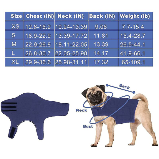 Dog Anti-Anxiety Vest for Vet Visit, Travel and Separation (s)