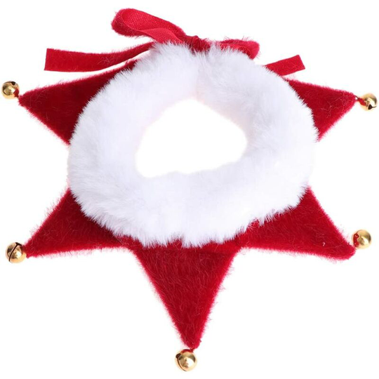 FVO - Christmas Pet Collar Adjustable Dog Collar with Jingle Bell Decorations Christmas Elf Costume Accessories for Small Dog Cat Puppy Kitten Medium