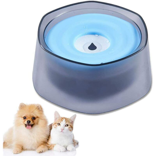 Cat Dog Water Bowl, 1400ML Leakproof Pet Water Bowl, Anti-Spill Anti-Slip Drinking Bowl, Pink d