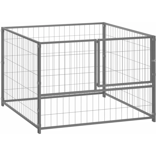 Dog Kennel Silver 100x100x70 cm Steel Vidaxl Silver