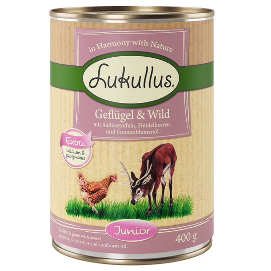 Lukullus Junior Poultry & Game - Grain-Free - 6 x 400g