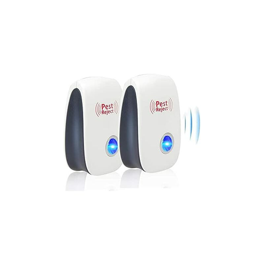 Osqi - Ventdest Ultrasonic Repeller, Mosquito Repeller, Insect Spiders, Mice, Pests, Rats, Cockroaches, Ants 2 Pcs