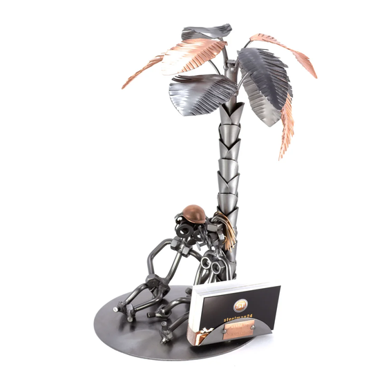 Pair of Palm Trees Screw Man Place Card Holder