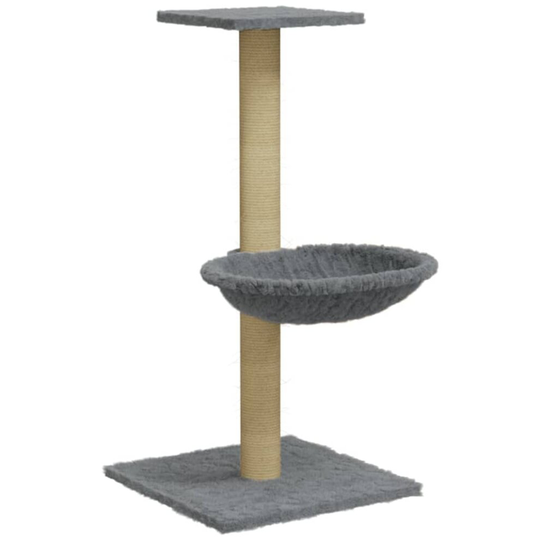 (Light grey) vidaXL Cat Tree with Sisal Scratching Post Dark Grey 74 cm Cat Scratch Tower