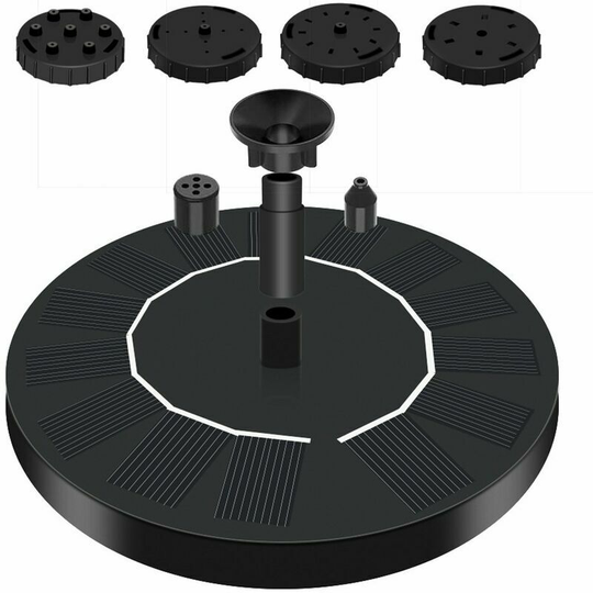 Solar fountain, solar pond pump, garden water pump with battery, 1.4W monocrystalline solar panel