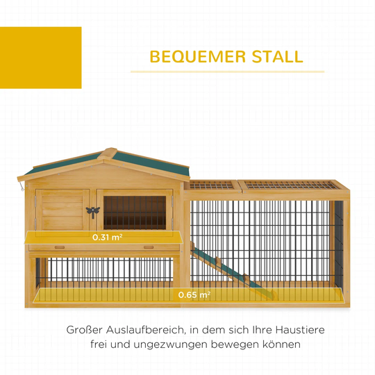 Darien Rabbit Hutch with Outdoor Run
