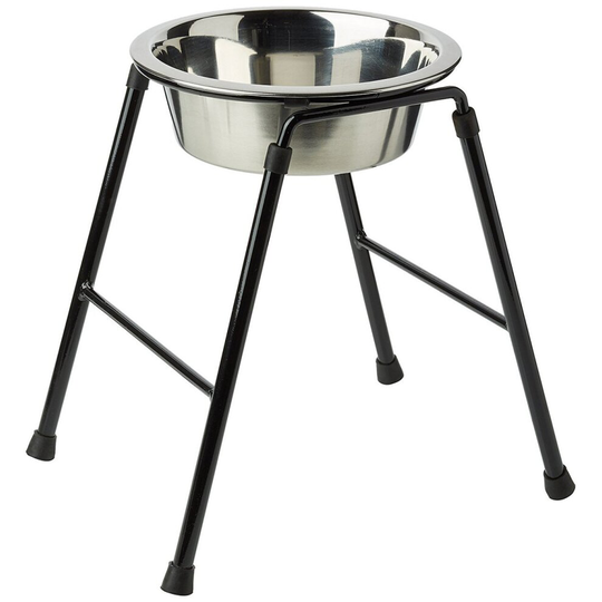 Raised Dog Bowl Stand 1 x 2.5L Food Feeder Single Water 370mm High