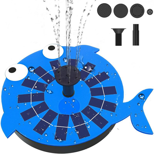 Benobby Kids - Solar Fountain, Latest Upgraded Fix Floating Waterlevel Switch Solar Powered Water Pump for Bird Bath Birdbaths Garden Backyard Pond
