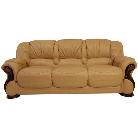 Susanna Italian Leather 3 Seater Sofa Settee Nut Offer