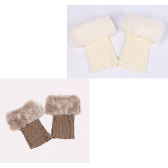 2 pairs New fur sock lining short boots b