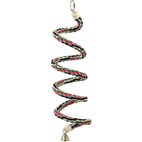 Flexible spiral shaped parrot perch Medium size