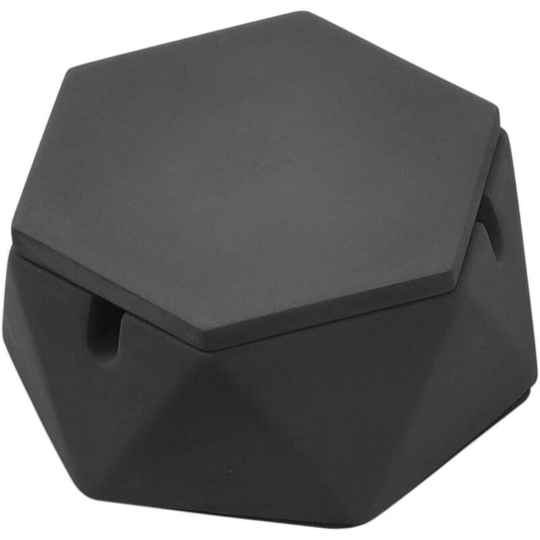 Ilovemilan - Concrete Ashtray with Lid & Stainless Steel Ashtrays for Cigarettes, Geometry Cement Ash Tray Raw Weed Smoking Holders Indoor Outdoor