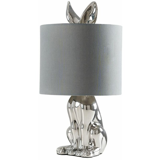 Minisun - Ceramic Rabbit Table Lamp - Chrome - No Bulb