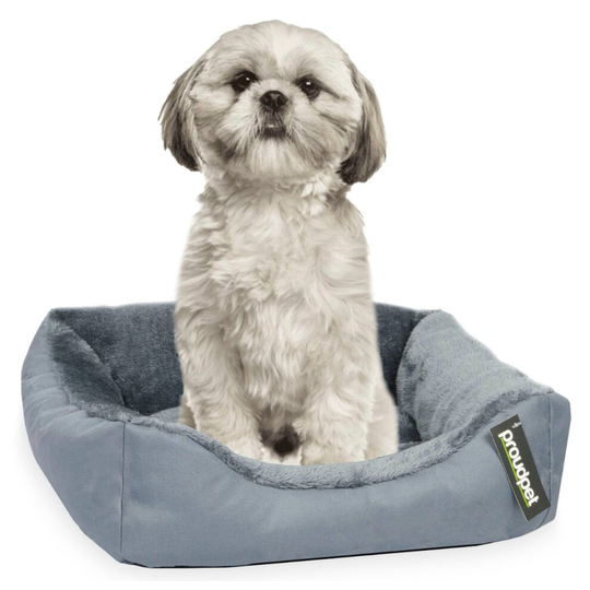 (Small) Large SOFT PET BED Dog Cat Puppy Kitten Padded Sofa Sleeping Grey Floor Mat