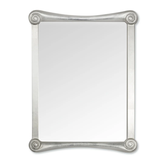 Clukey Glass Framed Wall Mounted Accent Mirror in Silver