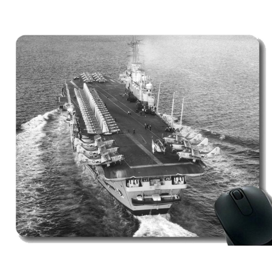(220X180X3) Mouse Pad with Stitched Edge,Military HMS Ark Royal (R09) Warship Mouse Mat,Non-Slip Rubber Base Mousepad