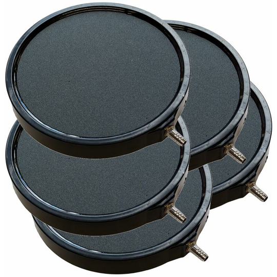Pisces - Pack of 5 200mm x 27mm Round Pond and Aquarium Air Stone Disc