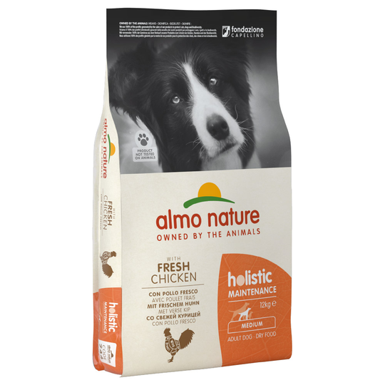 Almo Nature Holistic Dog Food - Medium Adult Chicken & Rice - 12kg